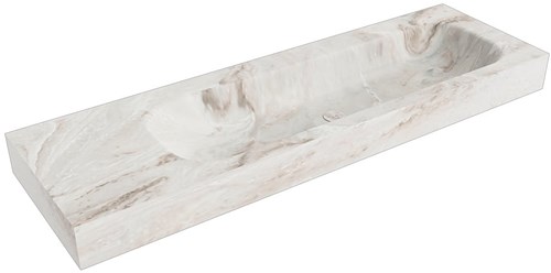 BIG LARGE Frappe Wall-Hung Basin solid surface 151cm. Position basin Right rim 12cm.