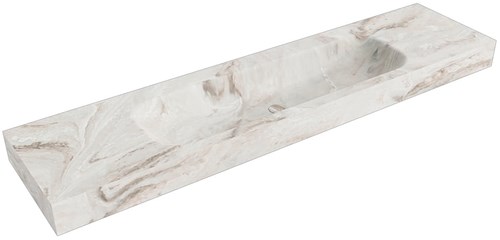 BIG LARGE Frappe Wall-Hung Basin solid surface 191cm. Position basin Center rim 12cm.
