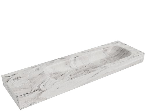 BIG LARGE Glace Wall-Hung Basin solid surface 160cm. Position basin Right rim 12cm.