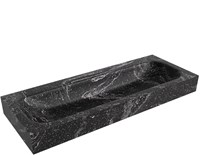 BIG LARGE Lava vrijhangende wastafel 120cm. Positie wasbak Midden rand 12cm. 