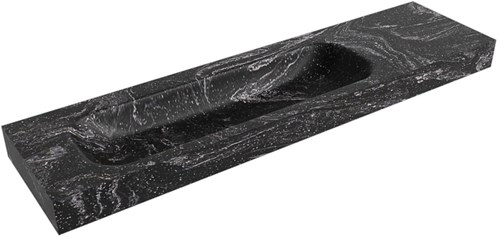 BIG LARGE Lava freihängend Waschtisch aus solid surface (mineralwerkstoff) 180cm. Waschbeckenposition Links rand 12cm hoch.