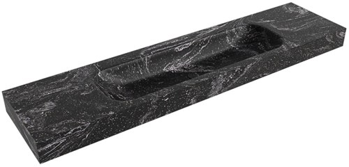 BIG LARGE Lava Wall-Hung Basin solid surface 191cm. Position basin Center rim 12cm.
