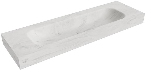 BIG LARGE opalo Wall-Hung Basin solid surface 151cm. Position basin Center rim 12cm.