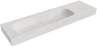 BIG LARGE opalo Wall-Hung Basin solid surface 171cm. Position basin Left rim 12cm.