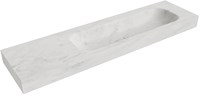 BIG LARGE opalo Wall-Hung Basin solid surface 181cm. Position basin Right rim 12cm.