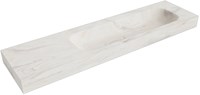 BIG LARGE Ostra Wall-Hung Basin solid surface 180cm. Position basin Right rim 12cm.