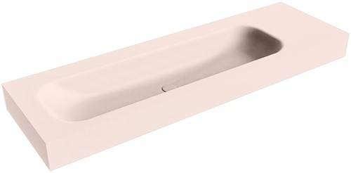 BIG LARGE Rosee Lavabo suspendido de solid surface 150cm. Posición del fregadero Izquierda borde de 12cm de alto.
