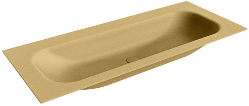 BIG MEDIUM Oro Lavabo encastrado de solid surface 111cm. Posición del fregadero Centro.