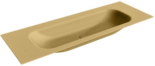 BIG MEDIUM Oro Lavabo encastrado de solid surface 131cm. Posición del fregadero Centro.
