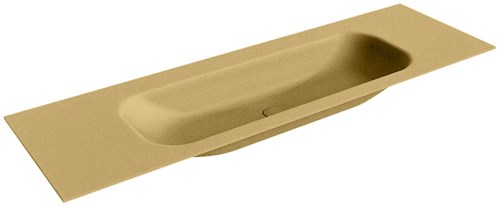 BIG MEDIUM Oro Lavabo encastrado de solid surface 151cm. Posición del fregadero Centro.