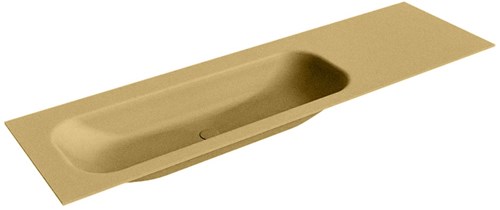 BIG MEDIUM Oro Lavabo encastrado de solid surface 161cm. Posición del fregadero Izquierda.
