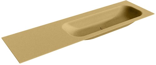 BIG MEDIUM Oro Lavabo encastrado de solid surface 160cm. Posición del fregadero Derecho.