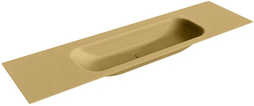 BIG MEDIUM Oro Lavabo encastrado de solid surface 170cm. Posición del fregadero Centro.