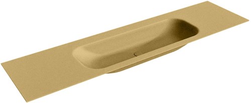 BIG MEDIUM Oro Lavabo encastrado de solid surface 181cm. Posición del fregadero Centro.
