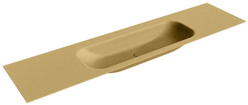 BIG MEDIUM Oro Lavabo encastrado de solid surface 191cm. Posición del fregadero Centro.