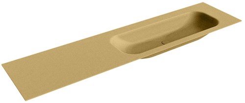 BIG MEDIUM Oro Lavabo encastrado de solid surface 191cm. Posición del fregadero Derecho.