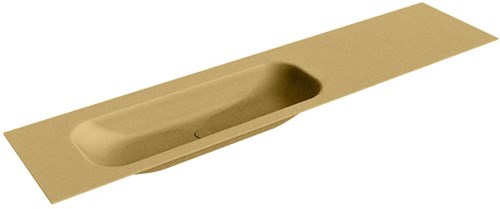 BIG MEDIUM Oro Lavabo encastrado de solid surface 200cm. Posición del fregadero Izquierda.