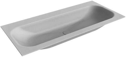 BIG MEDIUM Plata Lavabo encastrado de solid surface 101cm. Posición del fregadero Centro.