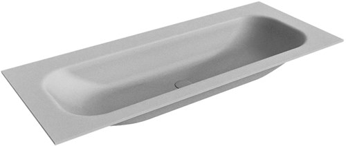 BIG Medium Plata solid surface inbouw wastafel 111cm. Positie wasbak Midden.