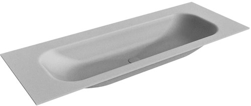 BIG MEDIUM Plata Lavabo encastrado de solid surface 120cm. Posición del fregadero Centro.