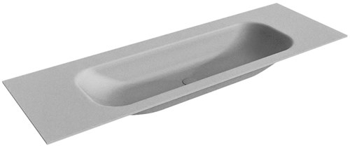 BIG Medium Plata Lavabo incasso solid surface 140cm. Posizione lavabo Centro.