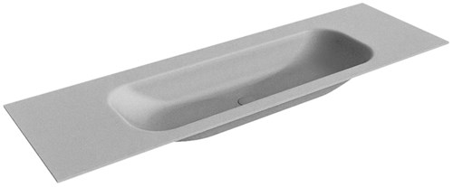 BIG MEDIUM Plata Lavabo encastrado de solid surface 151cm. Posición del fregadero Centro.