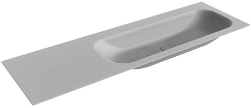 BIG MEDIUM Plata Lavabo encastrado de solid surface 150cm. Posición del fregadero Derecho.