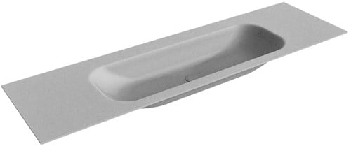 BIG MEDIUM Plata Lavabo encastrado de solid surface 160cm. Posición del fregadero Centro.