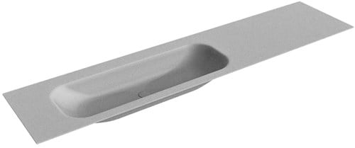BIG MEDIUM Plata Lavabo encastrado de solid surface 200cm. Posición del fregadero Izquierda.