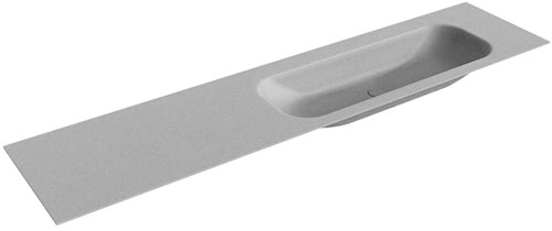 BIG MEDIUM Plata Lavabo encastrado de solid surface 200cm. Posición del fregadero Derecho.