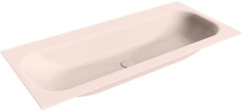 BIG MEDIUM Rosee Lavabo encastrado de solid surface 101cm. Posición del fregadero Centro.