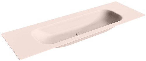 BIG MEDIUM Rosee Lavabo encastrado de solid surface 141cm. Posición del fregadero Centro.