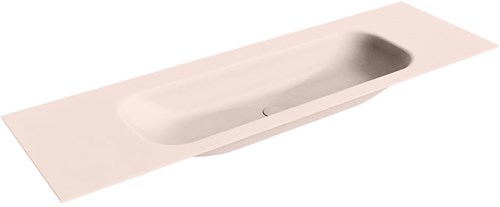 BIG MEDIUM Rosee Lavabo encastrado de solid surface 151cm. Posición del fregadero Centro.