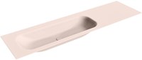 BIG Medium Rosee Lavabo encastré solid surface 171cm. Position lavabo Gauche.
