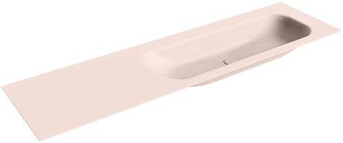 BIG Medium Rosee solid surface inbouw wastafel 170cm. Positie wasbak Rechts.
