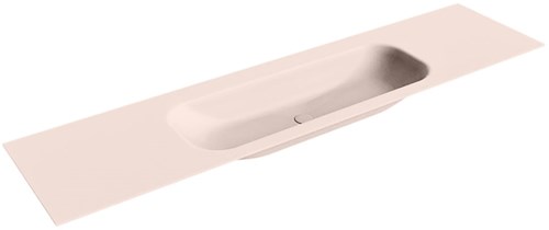 BIG MEDIUM Rosee Lavabo encastrado de solid surface 190cm. Posición del fregadero Centro.