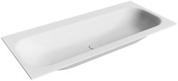BIG Medium Talc Lavabo encastré solid surface 101cm. Position lavabo Centrée.