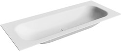 BIG Medium Talc Lavabo encastré solid surface 111cm. Position lavabo Centrée.