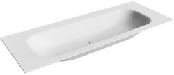 BIG Medium Talc Lavabo encastré solid surface 120cm. Position lavabo Centrée.