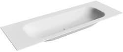 BIG Medium Talc Lavabo encastré solid surface 130cm. Position lavabo Centrée.