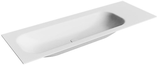 BIG Medium Talc Lavabo encastré solid surface 130cm. Position lavabo Gauche.