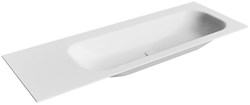 BIG Medium Talc Lavabo encastré solid surface 131cm. Position lavabo Droite.