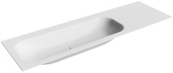 BIG Medium Talc Lavabo encastré solid surface 151cm. Position lavabo Gauche.