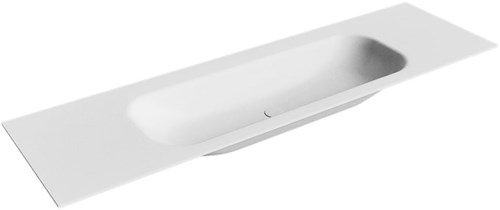 BIG Medium Talc Lavabo encastrado de solid surface 160cm. Posición del fregadero Centro.