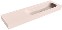 BIG MEDIUM Rosee vrijhangende wastafel 160cm. Positie wasbak Rechts rand 12cm. 