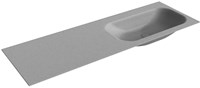BIG Small Plata Inset / Built-in Basin solid surface 141cm. Position basin Right.