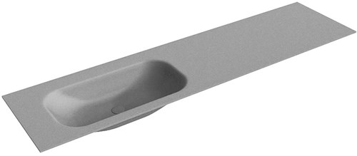 BIG Small Plata solid surface inbouw wastafel 181cm. Positie wasbak Links.