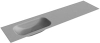 BIG Small Plata solid surface inbouw wastafel 190cm. Positie wasbak Links.