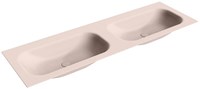 BIG Small Rosee solid surface inbouw wastafel 150cm. Positie wasbak Dubbel.