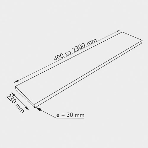 TOP 23 - Melamine - Technische tekening